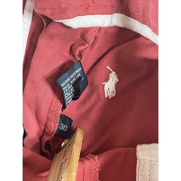 Vintage Polo Ralph Lauren Men Sz 30 Embroidered Logo Bermuda Pleated Tyler Short - Picture 3 of 9